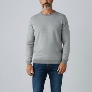 Nordstrom Men’s Shop Men’s Gray Crewneck Wool Blend Sweater Large